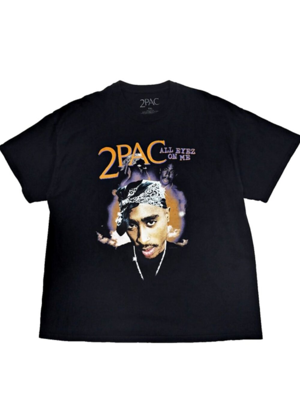 2PAC All Eyez On Me T‎-Shirt Tupac Shakur Face Graphic Hip-Hop Rap Tee Sz XXL